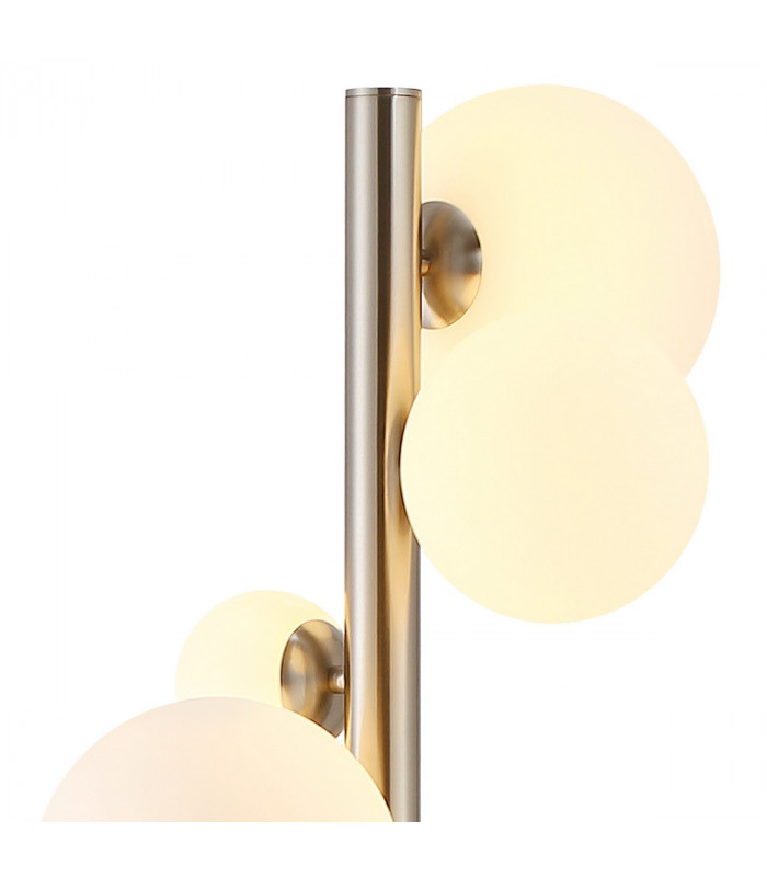 Marshall Floor Lamp 11 Light G9 Satin Nickel Opal Glass-6
