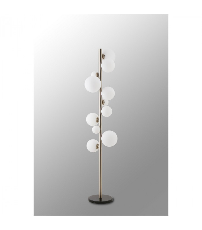 Marshall Floor Lamp 11 Light G9 Satin Nickel Opal Glass-7