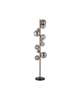 Marshall Floor Lamp 11 Light G9 Satin Nickel Smoke Plated Glass-1