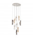 Marilla Ceiling Pendant 3m 9 Light G9 Polished Chrome Clear & Amber & Smoked Glass-5
