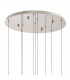 Marilla Ceiling Pendant 3m 9 Light G9 Polished Chrome Clear & Amber & Smoked Glass-6