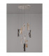 Marilla Ceiling Pendant 3m 9 Light G9 Polished Chrome Clear & Amber & Smoked Glass-8