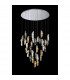 Marilla Ceiling Pendant 6m 32 Light G9 Polished Chrome Clear & Amber & Smoked Glass-3