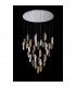 Marilla Ceiling Pendant 6m 32 Light G9 Polished Chrome Clear & Amber & Smoked Glass-8