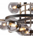 Humphrey Fixed Ceiling Pendant 12 Light G9 Graphite Satin Nickel Smoke Glass-5