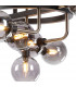 Humphrey Fixed Ceiling Pendant 12 Light G9 Graphite Satin Nickel Smoke Glass-6