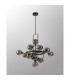 Humphrey Fixed Ceiling Pendant 12 Light G9 Graphite Satin Nickel Smoke Glass-8