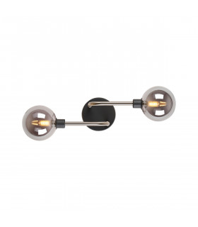Humphrey Wall Lamp 2 Light G9 Graphite Satin Nickel Smoke Glass-1