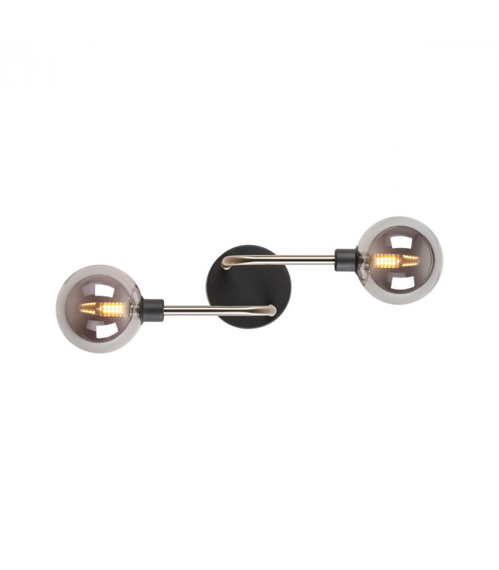 Humphrey Wall Lamp 2 Light G9 Graphite Satin Nickel Smoke Glass-1