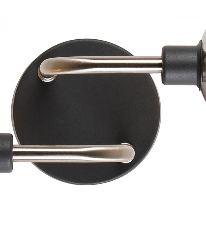 Humphrey Wall Lamp 2 Light G9 Graphite Satin Nickel Smoke Glass-8