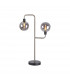 Humphrey Table Lamp 2 Light G9 Graphite Satin Nickel Smoke Glass-1