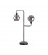 Humphrey Table Lamp 2 Light G9 Graphite Satin Nickel Smoke Glass-4
