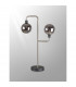 Humphrey Table Lamp 2 Light G9 Graphite Satin Nickel Smoke Glass-7