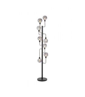 Humphrey Floor Lamp 8 Light G9 Graphite Satin Nickel Smoke Glass-1