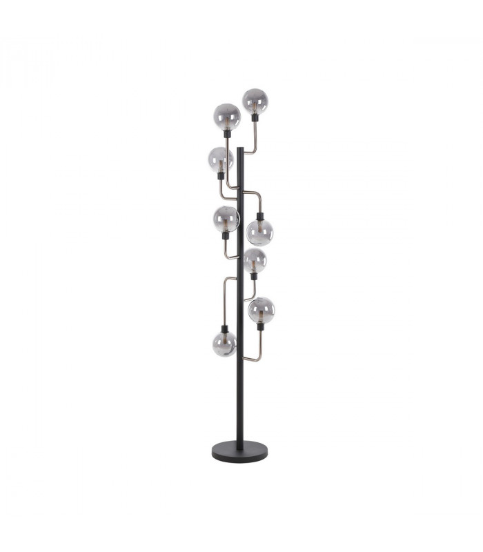 Humphrey Floor Lamp 8 Light G9 Graphite Satin Nickel Smoke Glass-4