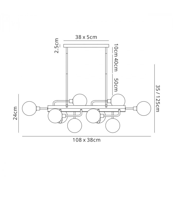 Humphrey Fixed Ceiling Pendant Ceiling Lamp 10 Light G9 Graphite Satin Nickel Smoke Glass-2