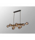 Humphrey Fixed Ceiling Pendant Ceiling Lamp 10 Light G9 Graphite Satin Nickel Smoke Glass-3