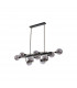 Humphrey Fixed Ceiling Pendant Ceiling Lamp 10 Light G9 Graphite Satin Nickel Smoke Glass-4