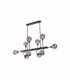 Humphrey Fixed Ceiling Pendant Ceiling Lamp 10 Light G9 Graphite Satin Nickel Smoke Glass-5