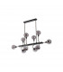 Humphrey Fixed Ceiling Pendant Ceiling Lamp 10 Light G9 Graphite Satin Nickel Smoke Glass-6
