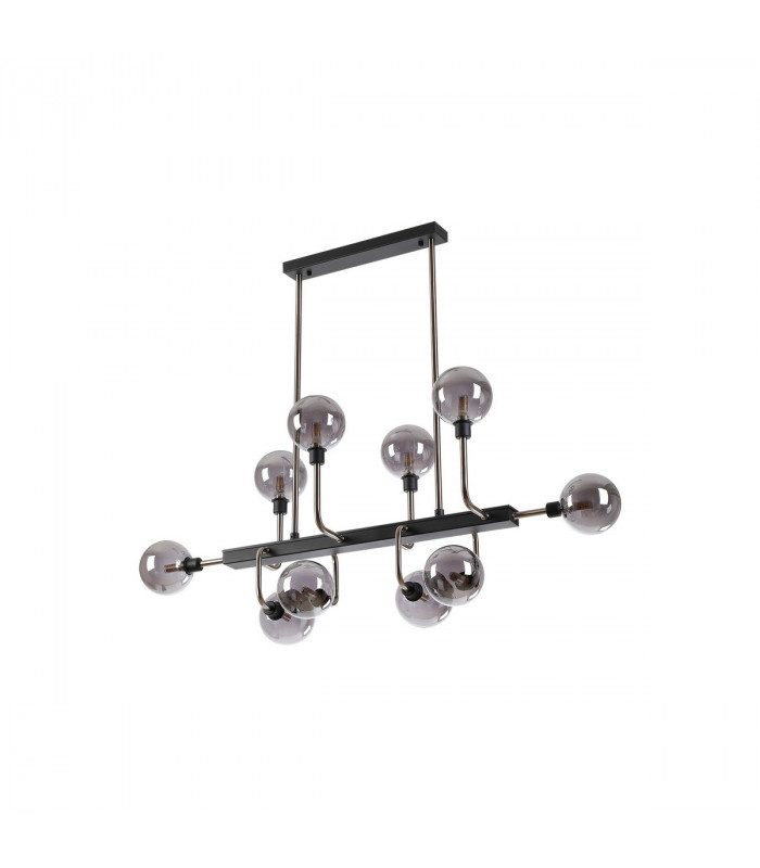 Humphrey Fixed Ceiling Pendant Ceiling Lamp 10 Light G9 Graphite Satin Nickel Smoke Glass-6
