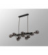 Humphrey Fixed Ceiling Pendant Ceiling Lamp 10 Light G9 Graphite Satin Nickel Smoke Glass-10