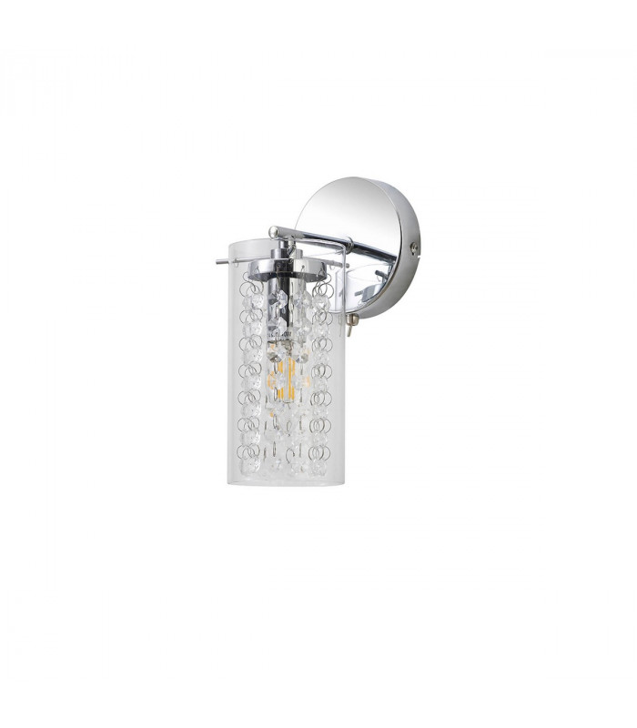 Russia Wall Lamp Switched E14 Polished Chrome Crystal Glass-5