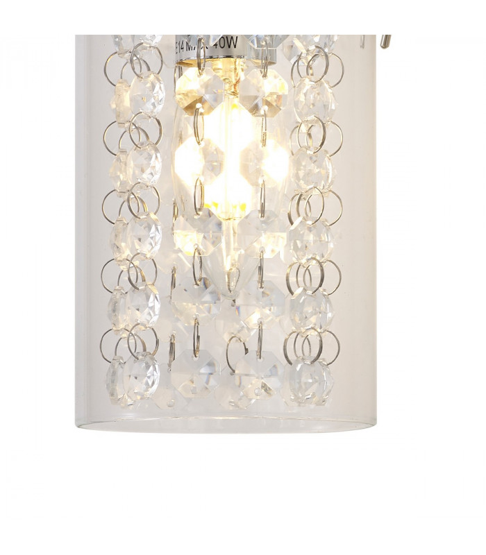 Russia Wall Lamp Switched E14 Polished Chrome Crystal Glass-7