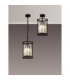 Guilford Ceiling Pendant E27 Satin Black Clear-3