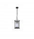 Guilford Ceiling Pendant E27 Satin Black Clear-4