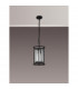 Guilford Ceiling Pendant E27 Satin Black Clear-8