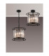 Guilford Ceiling Pendant Semi Ceiling Lamp Convertible 3 Light E14 Satin Black Clear-3