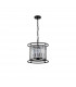 Guilford Ceiling Pendant Semi Ceiling Lamp Convertible 3 Light E14 Satin Black Clear-4