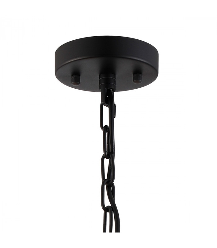 Guilford Ceiling Pendant Semi Ceiling Lamp Convertible 3 Light E14 Satin Black Clear-5