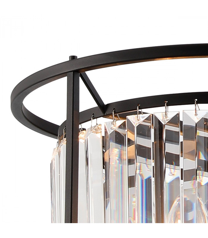 Guilford Ceiling Pendant Semi Ceiling Lamp Convertible 3 Light E14 Satin Black Clear-7