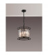 Guilford Ceiling Pendant Semi Ceiling Lamp Convertible 3 Light E14 Satin Black Clear-10