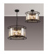 Guilford Ceiling Pendant Semi Ceiling Lamp Convertible 6 Light E14 Satin Black Clear-3