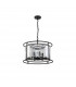 Guilford Ceiling Pendant Semi Ceiling Lamp Convertible 6 Light E14 Satin Black Clear-4