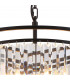 Guilford Ceiling Pendant Semi Ceiling Lamp Convertible 6 Light E14 Satin Black Clear-6