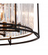 Guilford Ceiling Pendant Semi Ceiling Lamp Convertible 8 Light E14 Satin Black Clear-8