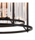 Guilford 2 Tier Ceiling Pendant 3+3 Light E14 Satin Black Clear-8