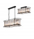 Guilford Oval Ceiling Pendant 7 Light E14 Satin Black Clear-1