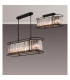 Guilford Oval Ceiling Pendant 7 Light E14 Satin Black Clear-3