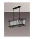 Guilford Oval Ceiling Pendant 7 Light E14 Satin Black Clear-8
