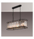Guilford Oval Ceiling Pendant 7 Light E14 Satin Black Clear-9
