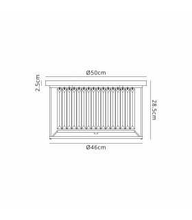 Guilford Ceiling Lamp 4 Light E27 Satin Black Clear-2