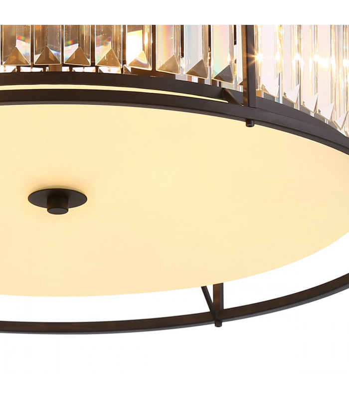 Guilford Ceiling Lamp 6 Light E27 Satin Black Clear-6
