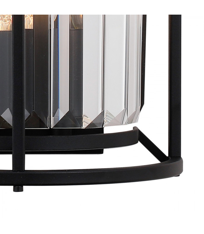 Guilford Wall Lamp 2 Light E14 Satin Black Clear-6