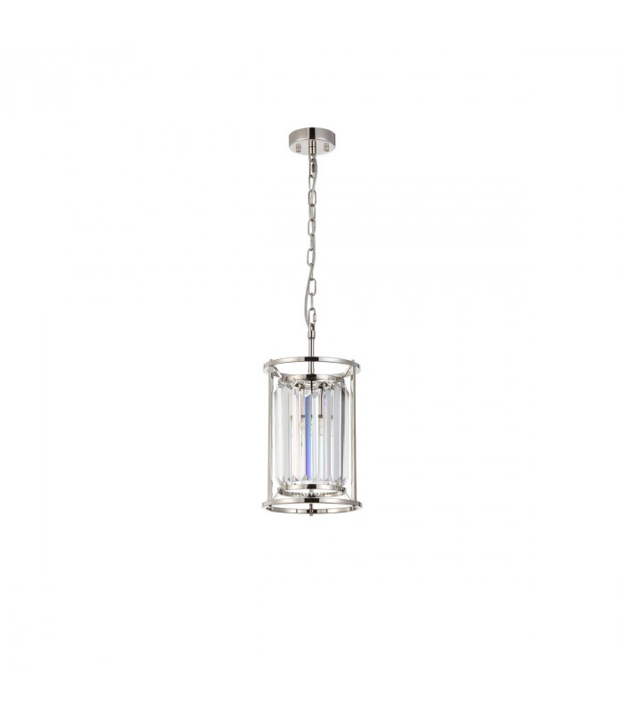 Guilford Ceiling Pendant E27 Polished Nickel Clear-4