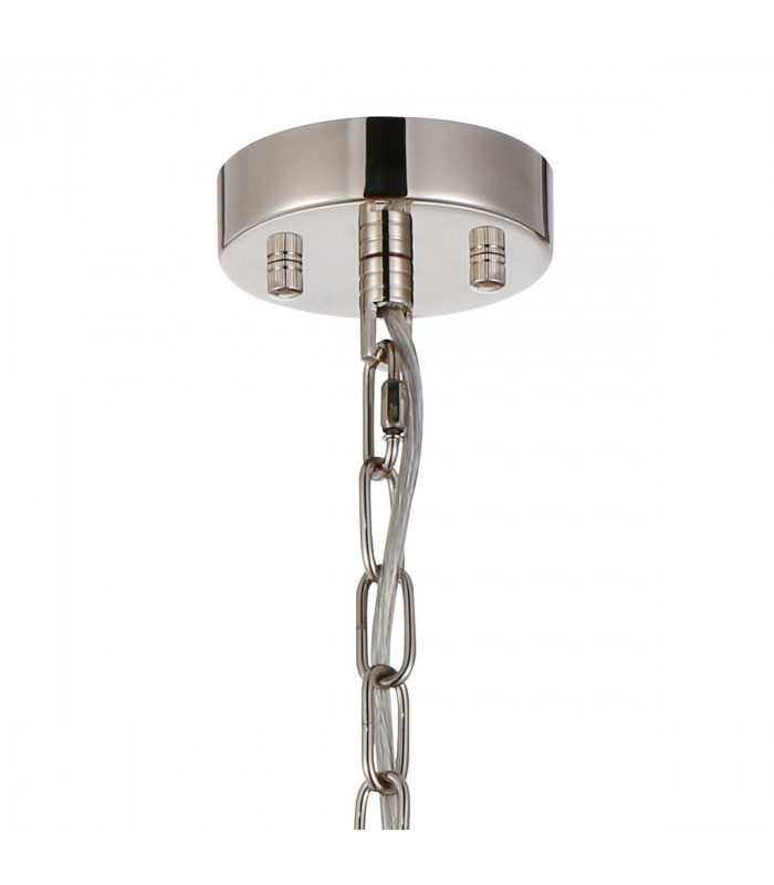 Guilford Ceiling Pendant E27 Polished Nickel Clear-5